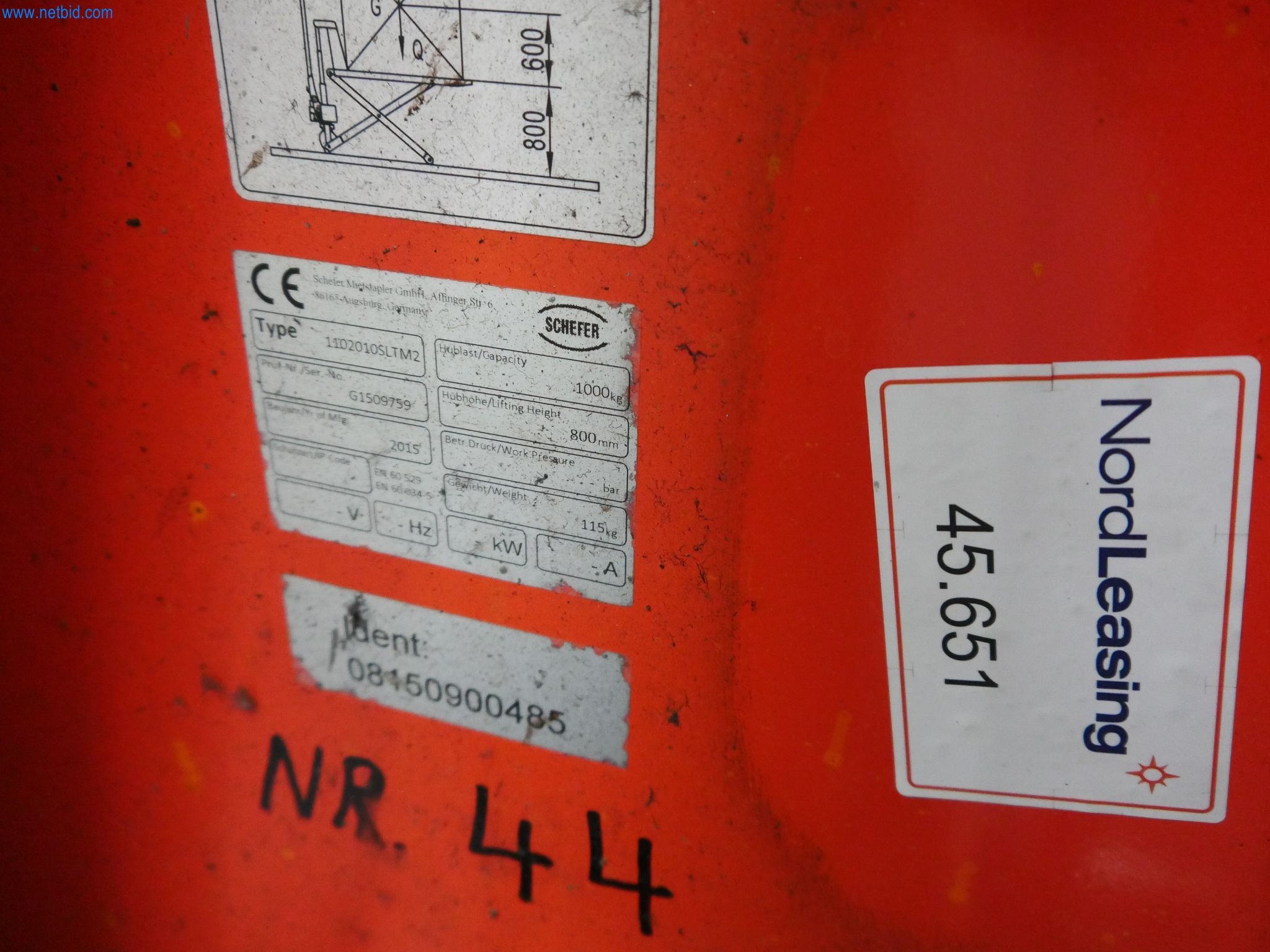 Gabelhochhubwagen Schefer 1102011SLTM3
